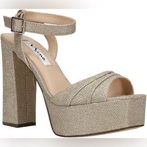 Nina Glitter Platform Strappy Sandal